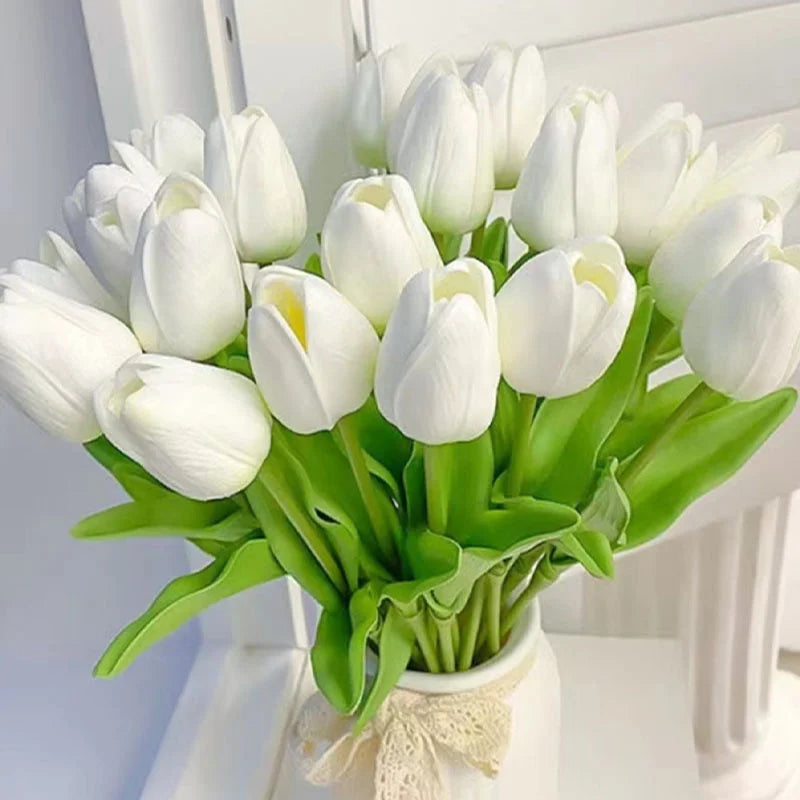 Artificial Tulip - 10 White Bundle