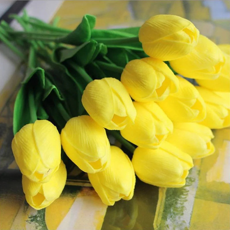 Artificial Tulip - 10 Yellow Bundle