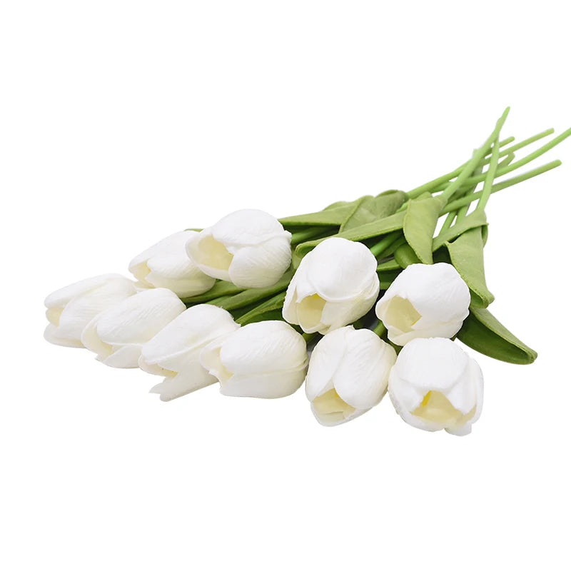 Artificial Tulip - 10 White Bundle