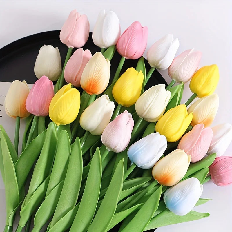 Artificial Tulip - 10 White Bundle