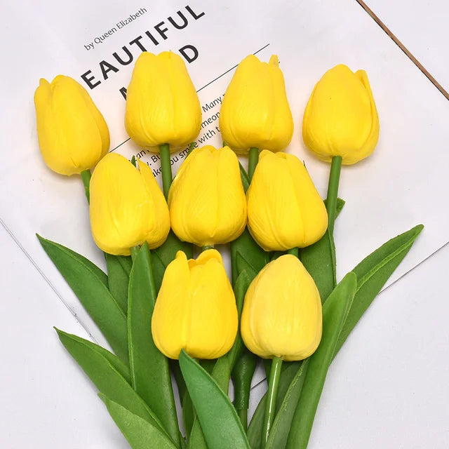 Artificial Tulip - 10 Yellow Bundle