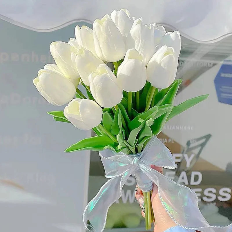 Artificial Tulip - 10 White Bundle