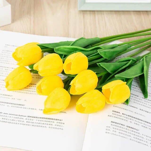 Artificial Tulip - 10 Yellow Bundle